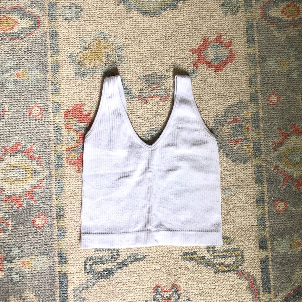 free people ribbed tank white